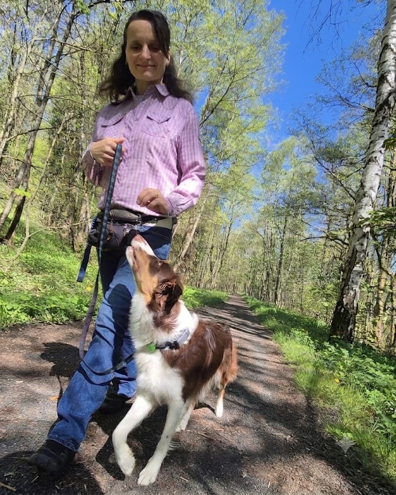 Marlissa Schneider with one of her dogs